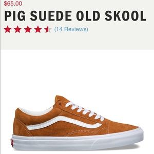 Size 8.5 pig suede vans